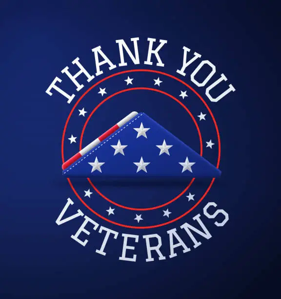 Vector illustration of Thank You Veterans