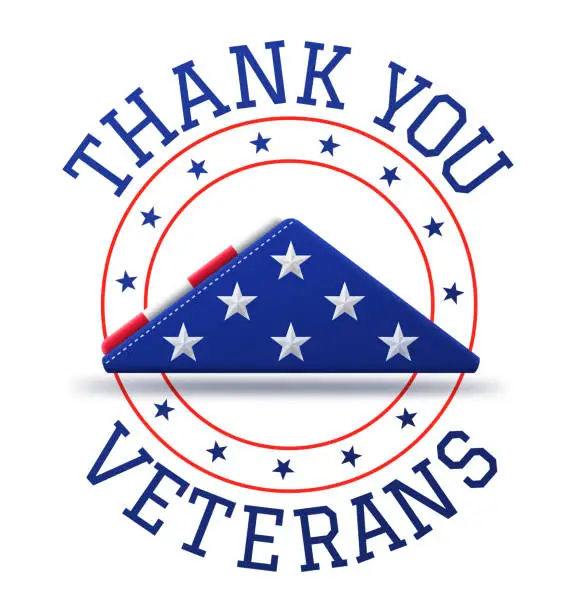 Vector illustration of Thank You Veterans