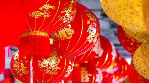 istock Traditional Chinese Lanterns for Sell for Chinese New Year. 1285121032