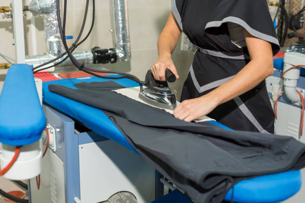 istock clothes dry cleaning. ironing 1285121724