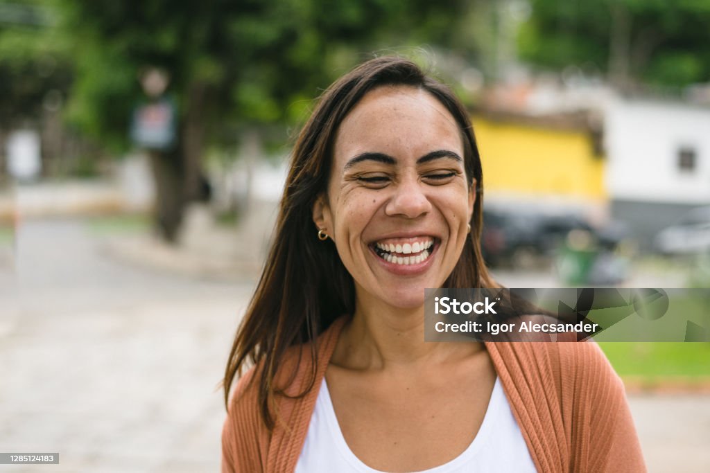 Smiling woman in the city One Woman Only Stock Photo