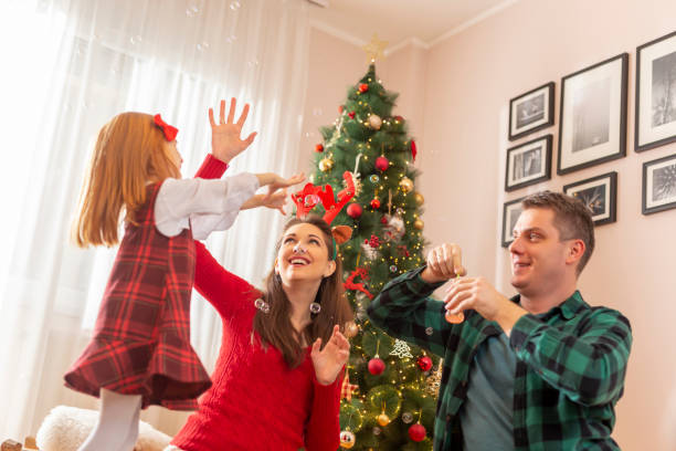 istock Family spending time together for Christmas 1285127504