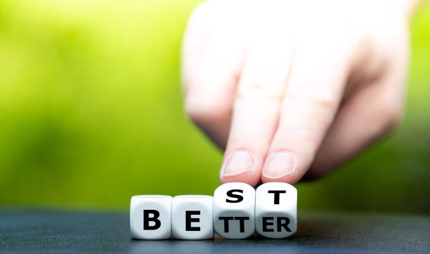 istock Hand turns dice and changes the word 