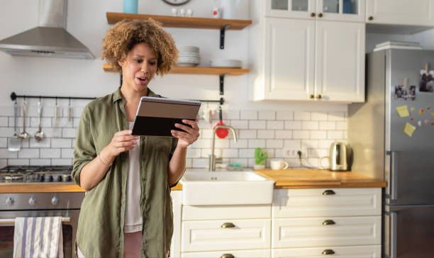 istock Woman Having A Video Conference From Her Home 1285141316