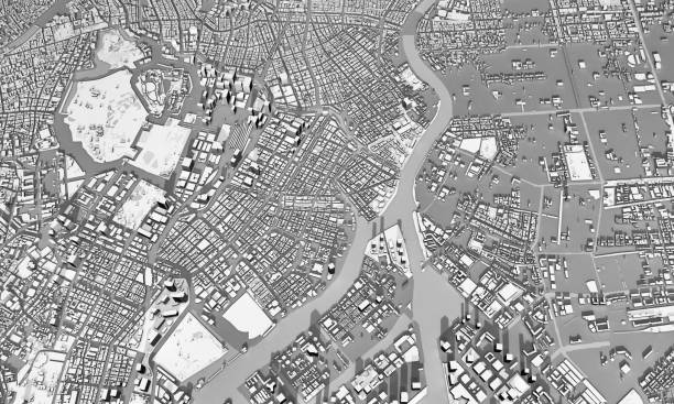 istock 3d map of Tokyo 1285141350