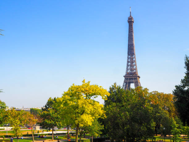 istock View on the Eiffel Tower from Trocadero Esplanade in Autumn. 1285144047