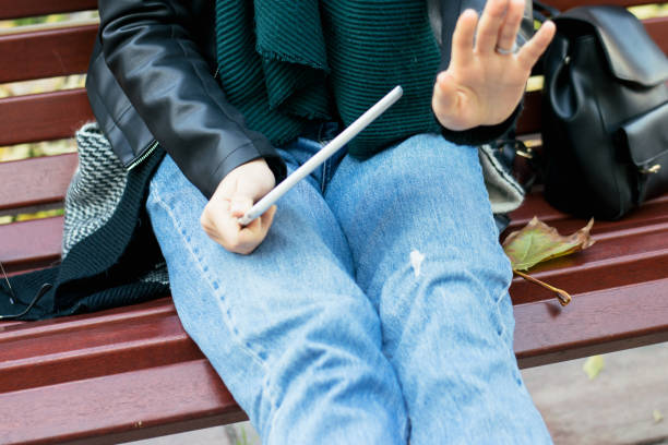 istock Woman using digital tablet stock photo 1285145519
