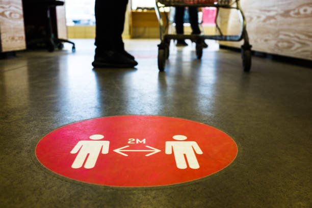 istock Coronavirus 2m social distance sign 1285146779