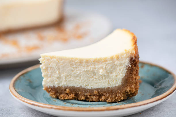 istock Slice Of Classical New York Cheesecake 1285150602