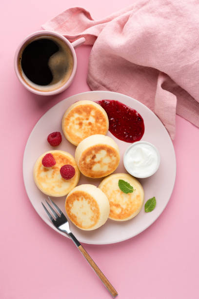 istock Cottage cheese fritters, syrniki 1285150729