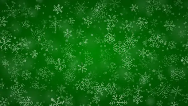 Vector illustration of Christmas background of snowflakes