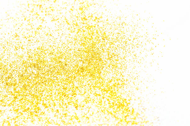 istock Golden festive glitter with blurred bokeh isolated background 1285162813