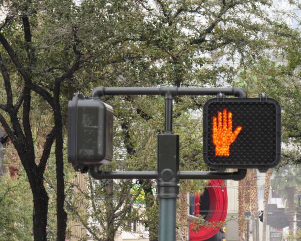 istock Don’t walk red hand - symbol to stop and wait 1285167509