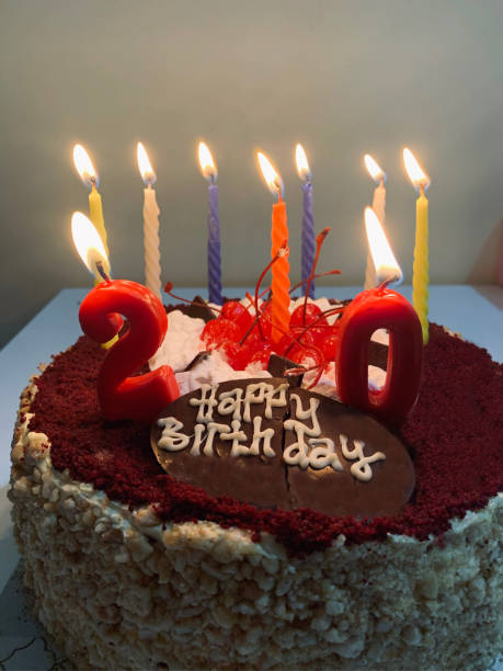 istock Happy birthday on Birthday cake 1285167696