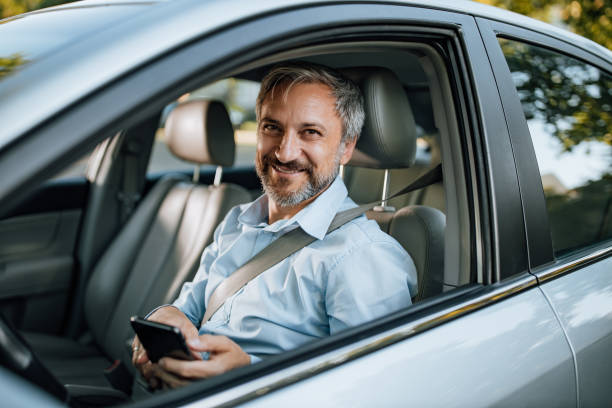 istock Smiling at camera, while waits for his wife. 1285170788