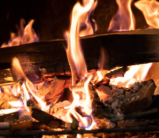 istock The force of the fire in a fireplace 1285175233