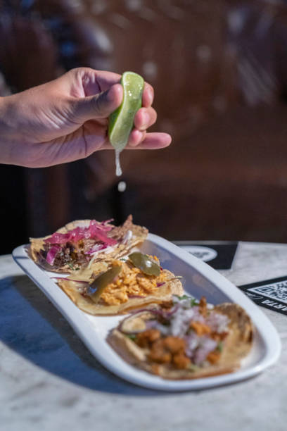 istock Mexican food prepared in a restaurant 1285175392
