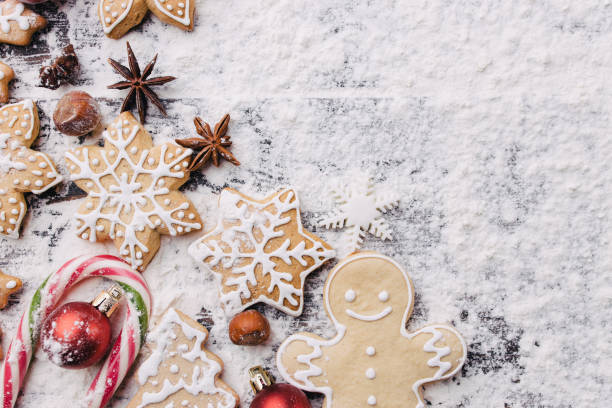 istock Christmas and New Year composition with copy space 1285178400