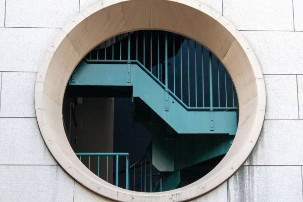 Wall for the appearance of stairs outside the building