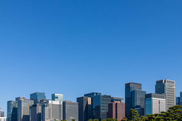 Office buildings of Marunouchi district, Tokyo in a sunny day.