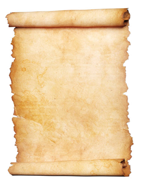 istock Old paper scroll isolated on a white background. Clipping path included. 1285211158