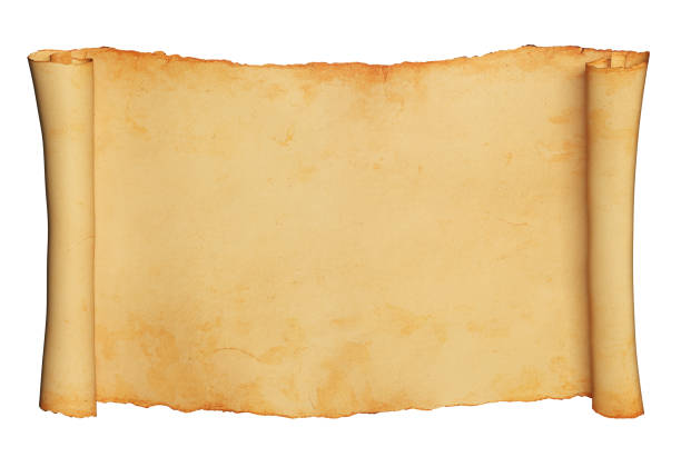 istock Medieval paper scroll or parchment. Clipping path included. 1285211161