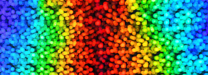 Blurred footage. Blurry background of colored lights. New year and Christmas background. Banner.