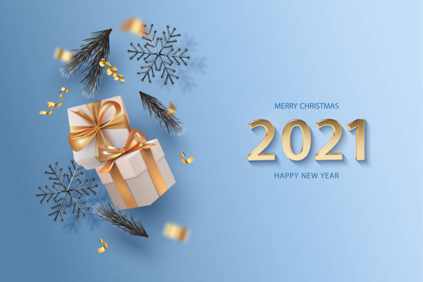 istock Merry Christmas and Happy New Year banner 1285217059
