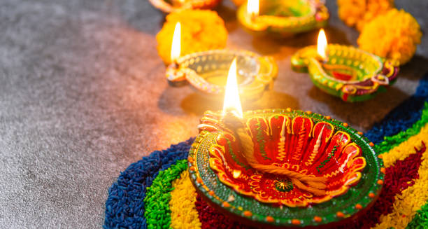 istock Happy celebration Deepavali, or Diwali Indian festival 1285218087