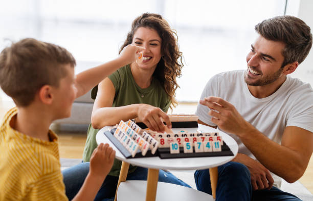 istock Happy family having fun time at home 1285224938
