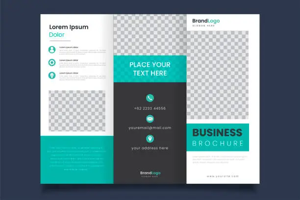 Vector illustration of Professional design of triple business brochure template