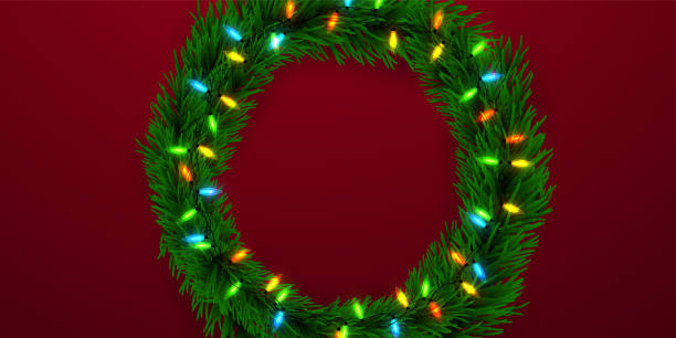 istock Christmas lights colorful abstract element that can be used cover decoration bokeh background 1285232642