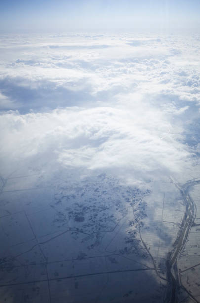 istock The sky with clouds seen from the sky 1285235301