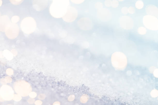istock Abstract christmas background - snowdrift with golden lights 1285239261