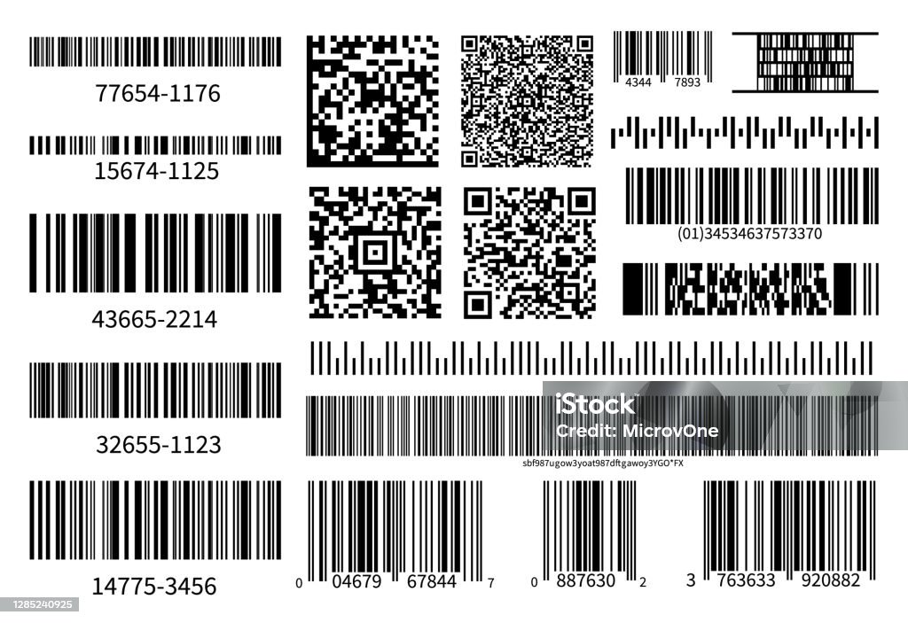 Store Scan Code Barcodes Collection Vector Code Information Qr Store Scan Codes ...