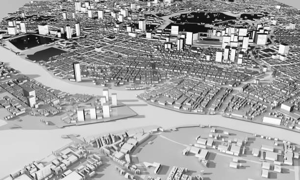 istock 3d map of Tokyo 1285241361