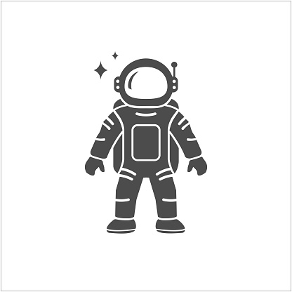 Astronaut Flat Icon Vector illustration