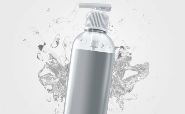 istock Pump Gel Corona Virus Mockup 3D Rendering Design 1285246147