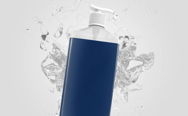 istock Pump Gel Corona Virus Mockup 3D Rendering Design 1285246405