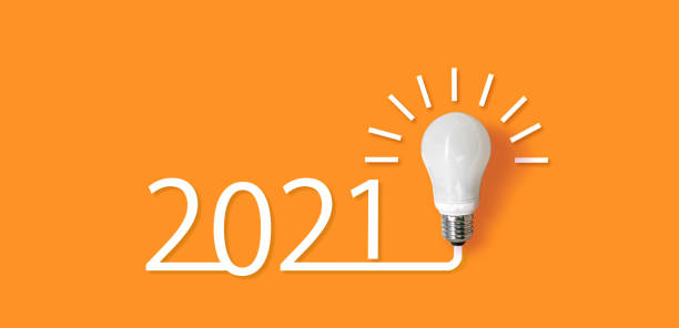 istock year 2021 with llightbulb. creativity inspiration ,planning ideas concept 1285246770