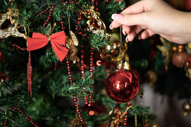 istock Hanging New Year's and Christmas ornaments 1285247431