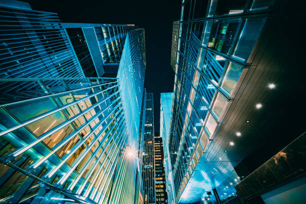 istock Low Angle View of Skyscrapers in Hong Kong 1285249054
