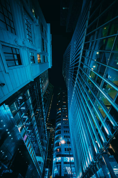 istock Low Angle View of Skyscrapers in Hong Kong 1285249215