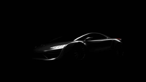 istock sportscar silhouette on black background 1285254080