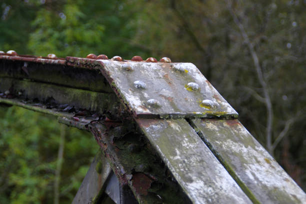 istock A forgotten rusty rivet joint on the old bridge 1285256395