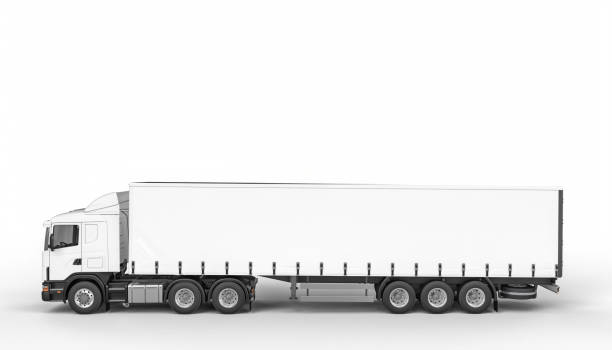 istock big white tarpaulin truck. 1285258002