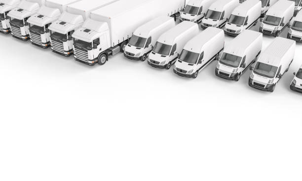 istock white goods vehicles of different sizes. 1285258125