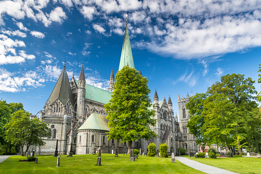 The Nidaros Cathedral in Trondheim is one of the most important churches in Norway, it is considered a national shrine