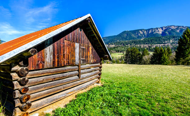 hut at the european alps - photo