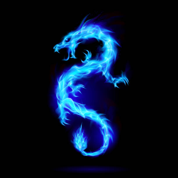 illustrations, cliparts, dessins animés et icônes de dragon chinois de feu - fire illustration and painting dragon art